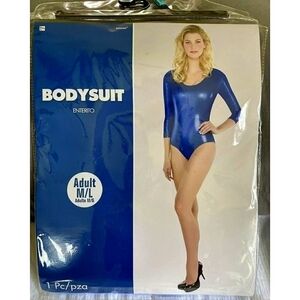 NWT Amscan Adult Bodysuit Blue Halloween Costume Cosplay M/L Medium Large Sexy